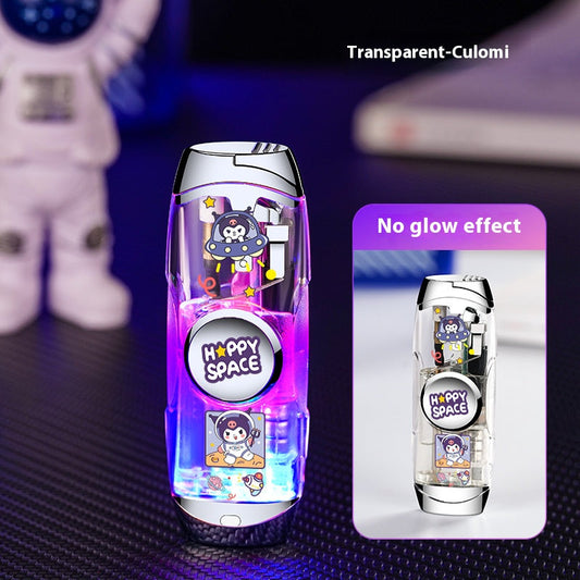Transparent Air-Powered Tech! Fidget Spinner Lighter – Stress Relief + Flame in 1 Click, Gen Z’s EDC Obsession!