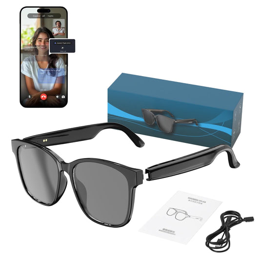 🎁Father's Day Pre-sale -70% OFF AI Wireless Bluetooth Translation Glasses, Multifunctional Smart Glasses with AI, Smart Sunglasses Polarized with Simultaneous Interpretation, language translator for Traveling Supports 110+
